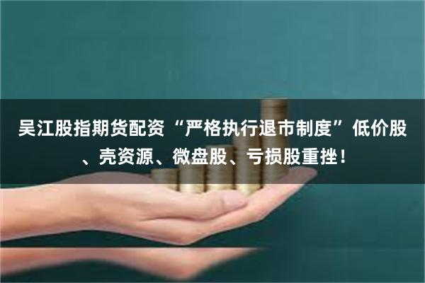 吴江股指期货配资 “严格执行退市制度” 低价股、壳资源、微盘股、亏损股重挫！