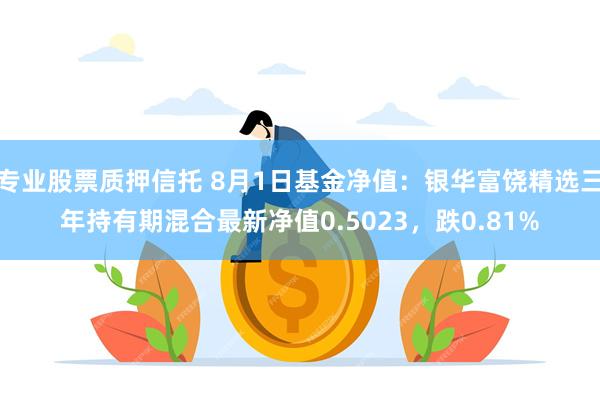 专业股票质押信托 8月1日基金净值：银华富饶精选三年持有期混合最新净值0.5023，跌0.81%