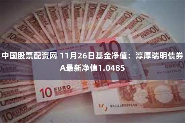 中国股票配资网 11月26日基金净值：淳厚瑞明债券A最新净值1.0485