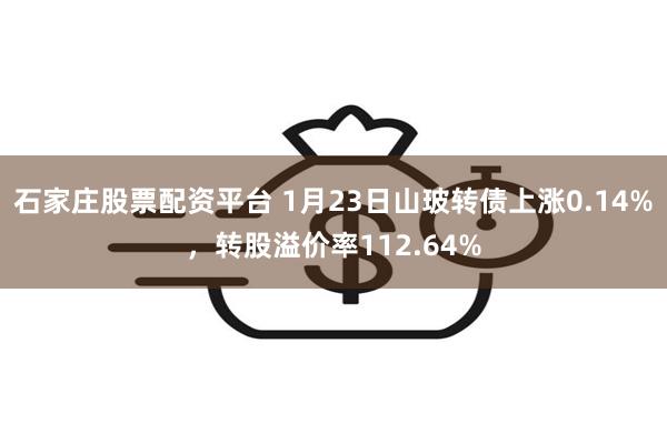 石家庄股票配资平台 1月23日山玻转债上涨0.14%，转股溢价率112.64%