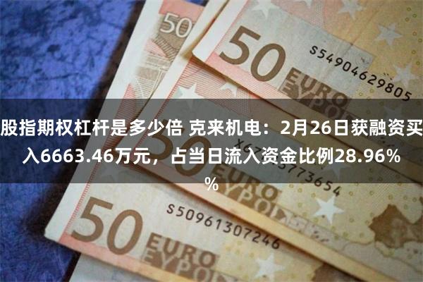 股指期权杠杆是多少倍 克来机电：2月26日获融资买入6663.46万元，占当日流入资金比例28.96%