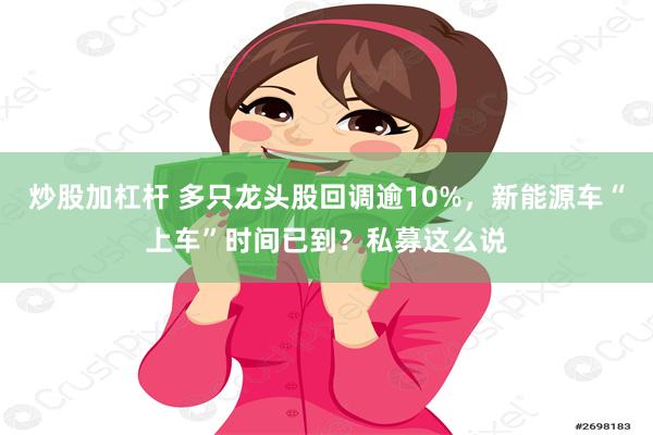 炒股加杠杆 多只龙头股回调逾10%，新能源车“上车”时间已到？私募这么说